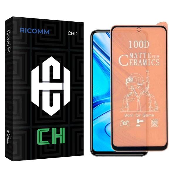 محافظ صفحه نمایش سرامیکی مات ریکام مدل CH glass مناسب برای گوشی موبایل شیائومی Redmi Note 9 pro/ Note 9S