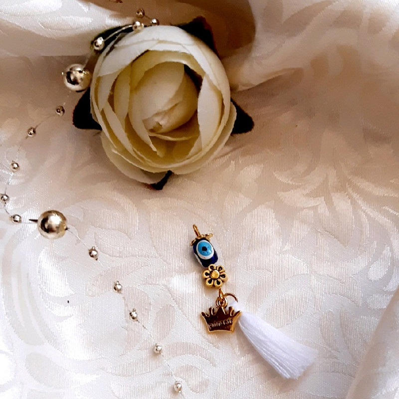 سنجاق سینه دخترانه مدل چشم نظر کد 1561