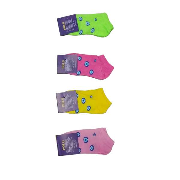 جوراب دخترانه مدل چشم نظر ST_DF1 بسته 4 عددی