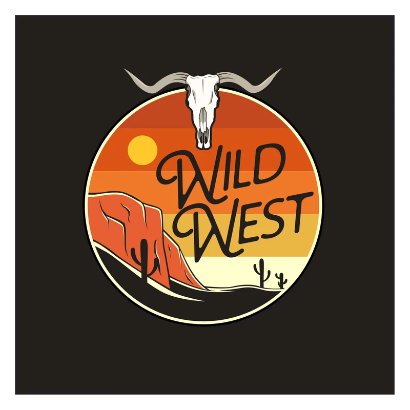 برچسب خودرو طرح غرب وحشی کد 2380