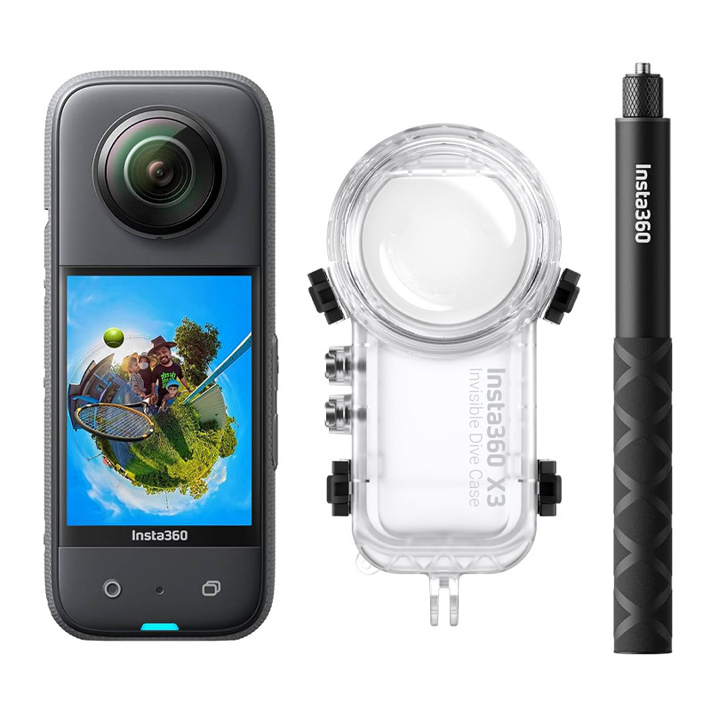 دوربین فیلم برداری ورزشی اینستا 360 مدل insta360 x3 به همراه لوازم جانبی