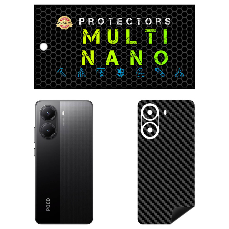 برچسب پوششی مولتی نانو طرح کربن مدل X-F1C مناسب برای گوشی موبایل شیائومی Poco X7 Pro