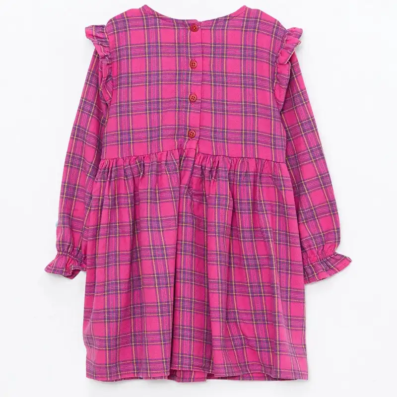 پیراهن دخترانه ال سی وایکیکی مدل Plaid-s52