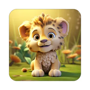 زیر لیوانی کاکتی طرح شیر مدل mp22797