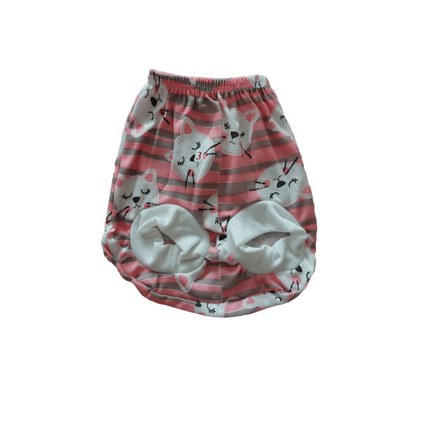  شورت عینکی نوزادی طرح گربه