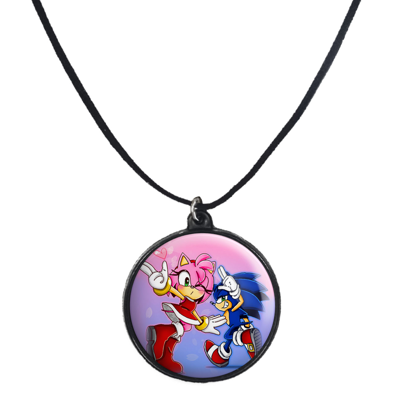 گردنبند پرمانه طرح سونیک کد pmb.15083 مدل دو طرفه