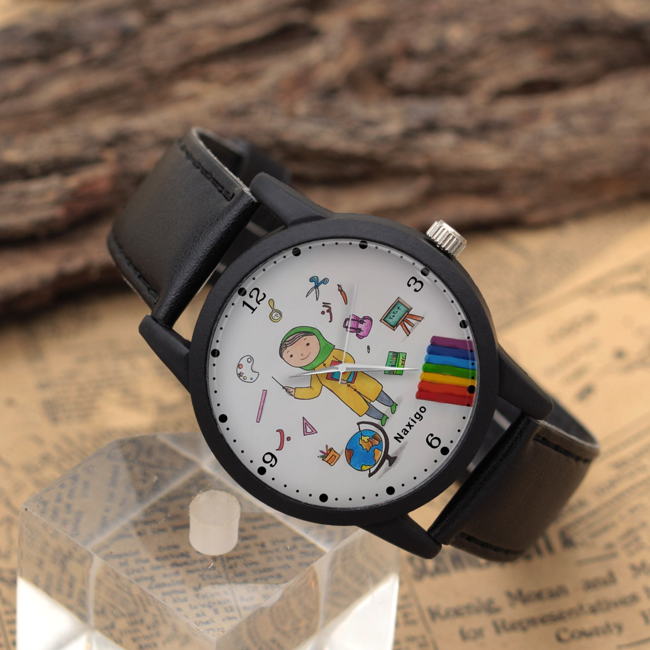 ساعت مچی عقربه ای ناکسیگو مدل روز معلم کد LF12353 ساعت مچی عقربه ای ناکسیگو مدل روز معلم کد LF12353