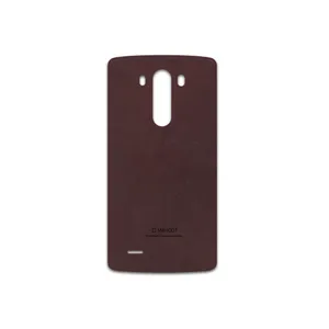 MAHOOT Matte-Dark-Brown-Leather Cover Sticker for LG G3