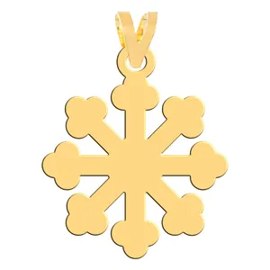 آویز گردنبند طلا 18 عیار زنانه فرشته مدل برف WNL-000559