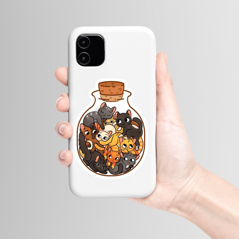 استیکر لپ تاپ و موبایل بووم طرح گربه کد mm16