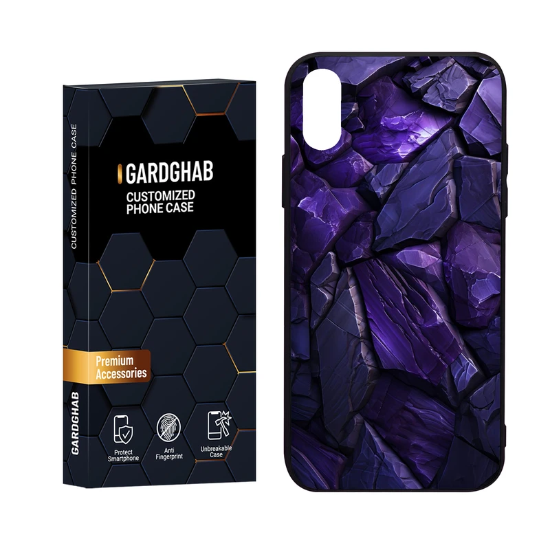 کاور گارد قاب مدل پشت گلس ساده مناسب برای گوشی موبایل اپل iPhone X/Xs 