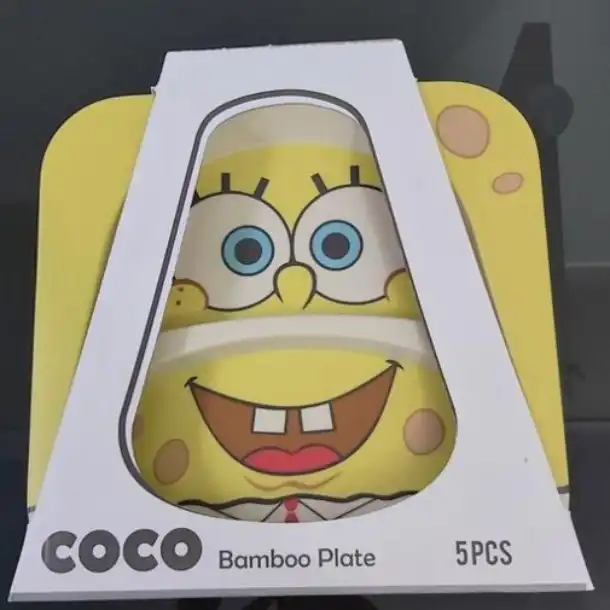 ظرف غذای 5 تکه کودک کوکو بامبو مدل باب اسفنجی