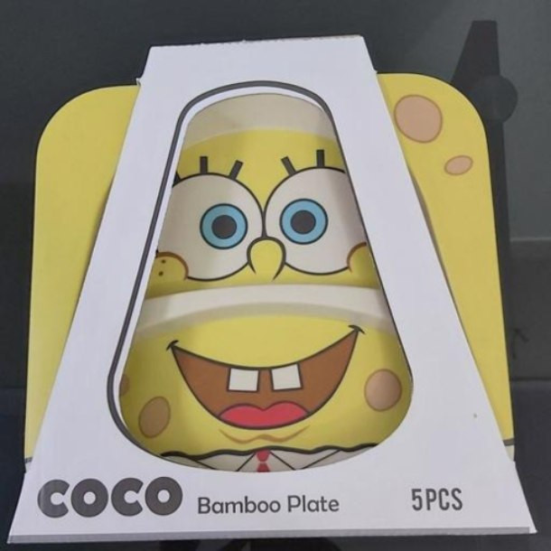 ظرف غذای 5 تکه کودک کوکو بامبو مدل باب اسفنجی