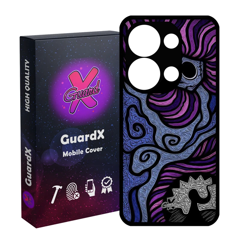 کاور گارد ایکس طرح رنگی مدل Glass10428 مناسب برای گوشی موبایل شیائومی Redmi Note 13 Pro 4G / Poco M6 Pro 4G
