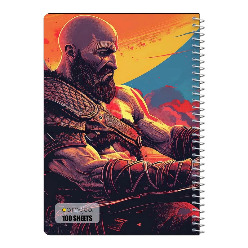 دفتر شطرنجی 100 برگ سیمی کارنیکا طرح گاد اف وار God of War کد 47224