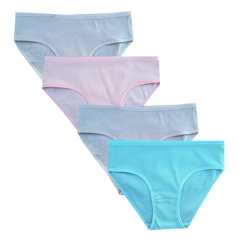 شورت زنانه مدل نخی ضد حساسیت طرح کبریتی مجموعه 4 عددی 