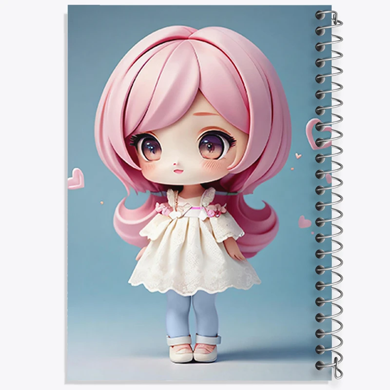 دفتر مشق 100 برگ خندالو طرح دخترانه (Girlish) کد 36883