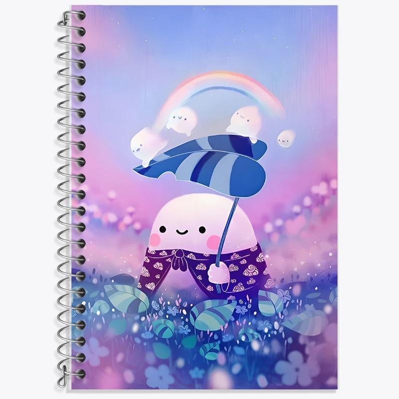 دفتر زبان 50 برگ خندالو مدل دو خط طرح فانتزی کیوت کد N3805