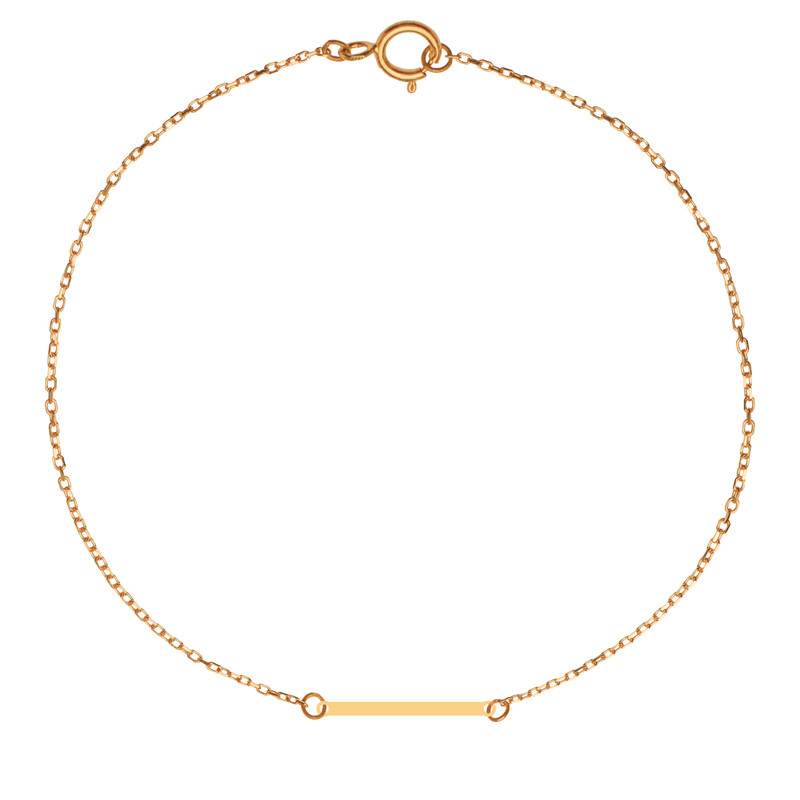 پابند طلا 18 عیار زنانه کرابو طرح مستطیل مدل Kr2150