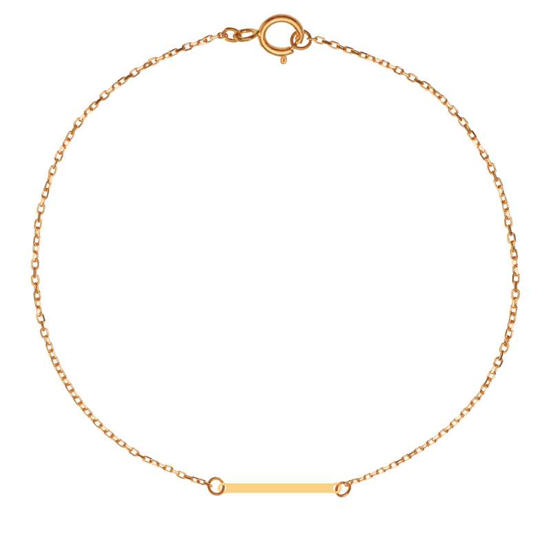 پابند طلا 18 عیار زنانه کرابو طرح مستطیل مدل Kr2150