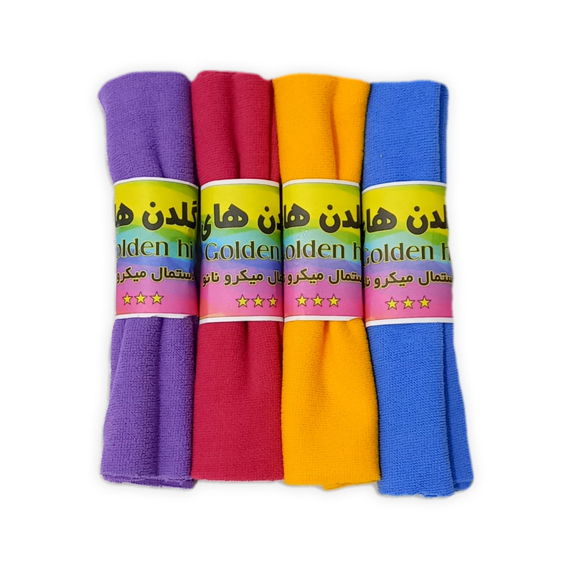 دستمال نظافت مدل گلدن بسته 4 عددی دستمال نظافت مدل گلدن بسته 4 عددی
