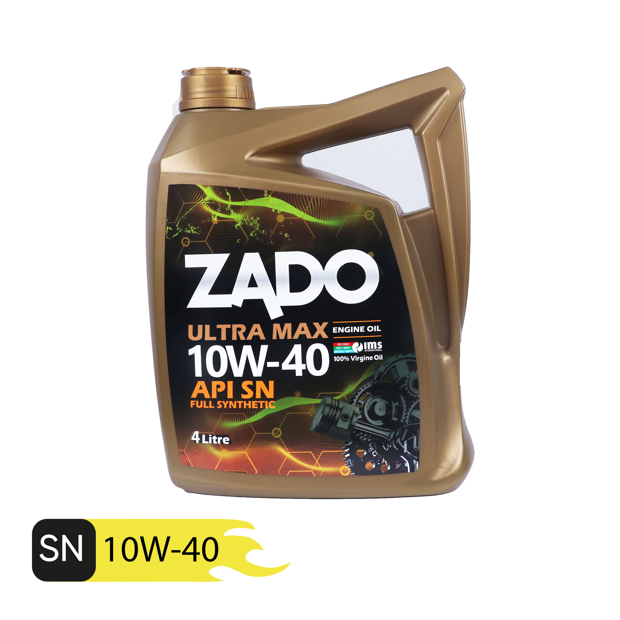 ارزان ترین قیمت روغن موتور خودرو زادو مدل Sae 10w 40 Sn حجم 4 لیتر