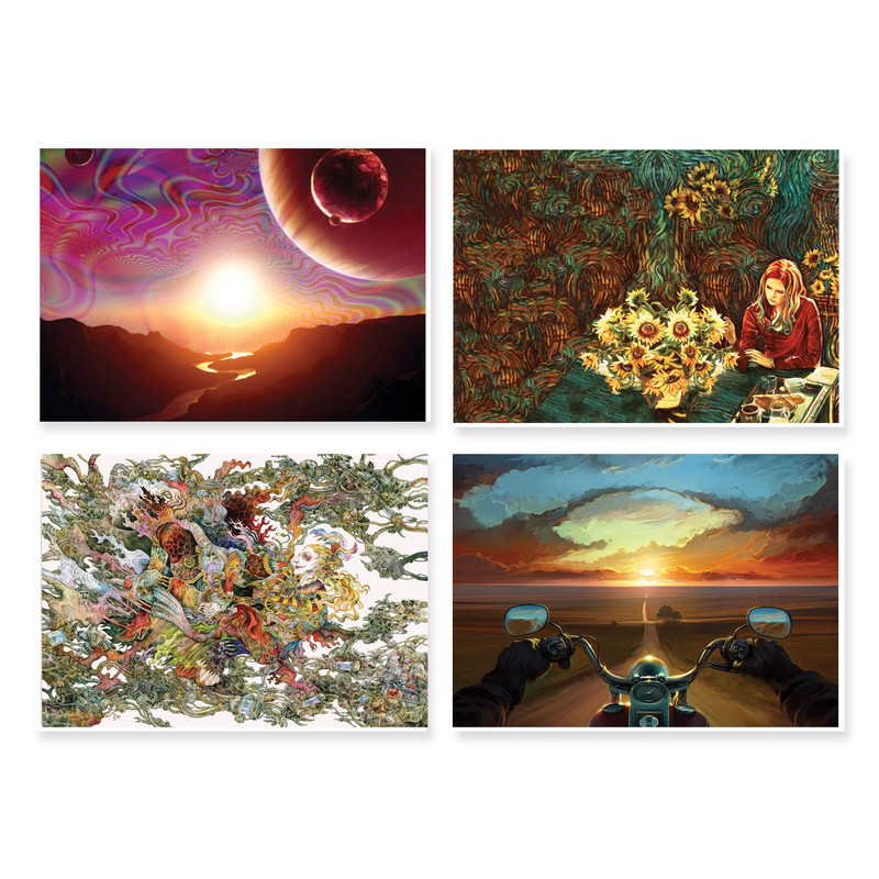 پوستر طرح فانتزی کد A-1985 مجموعه 4 عددی