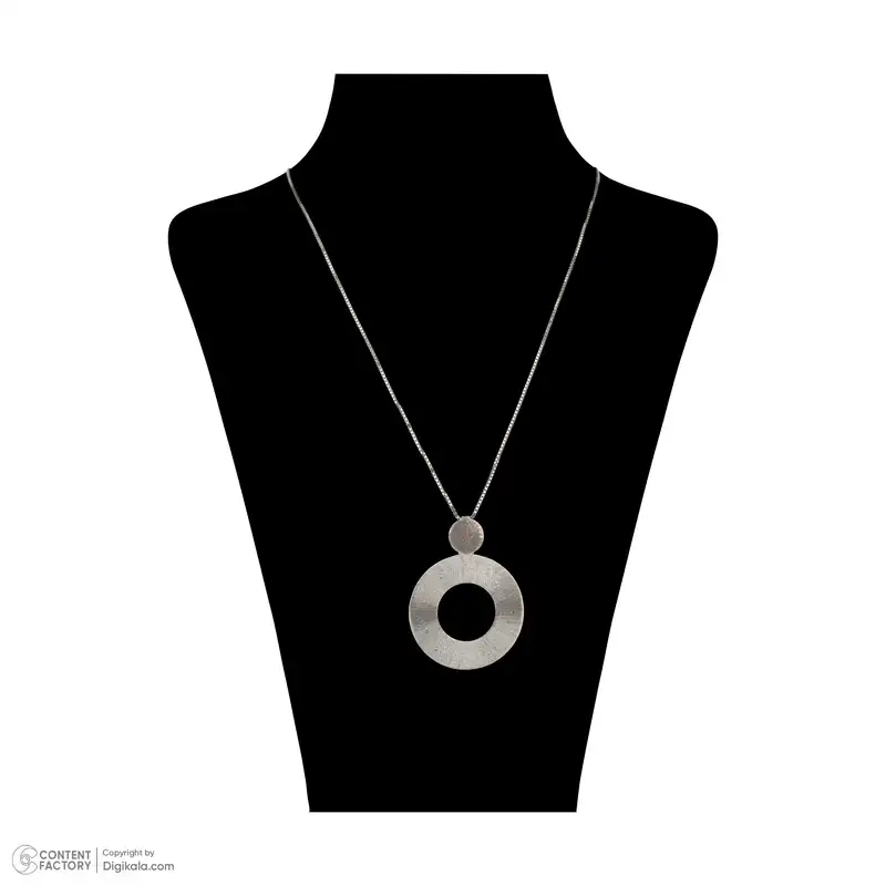 گردنبند نقره زنانه مدل لیزر کات شاین 536