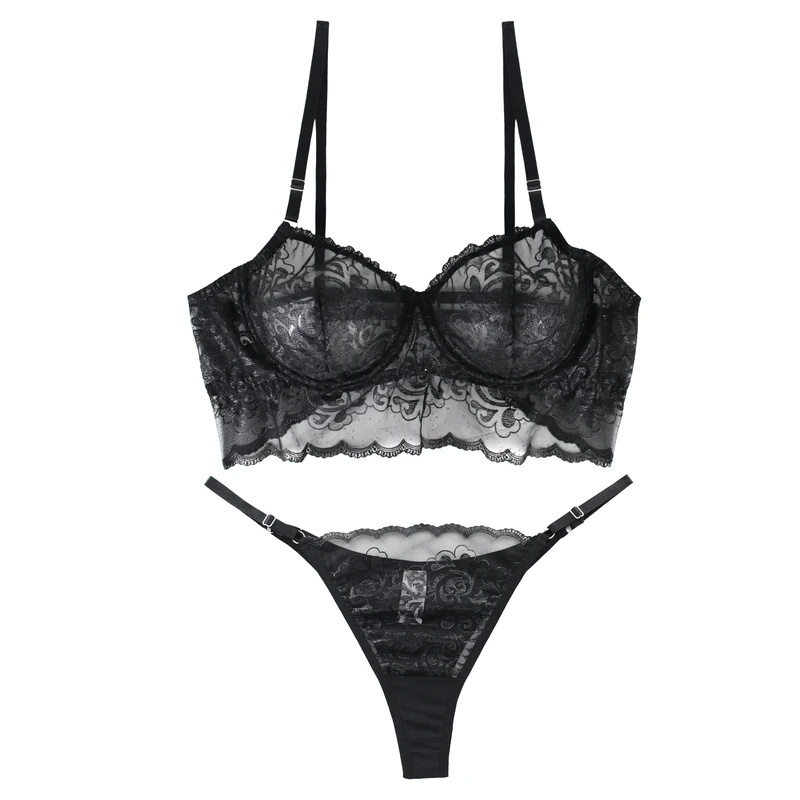 ست شورت و سوتین زنانه برتا مدل فنردار توری کد 4088AB