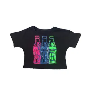 کراپ‌تاپ آستین کوتاه زنانه مدل کوکاکولا