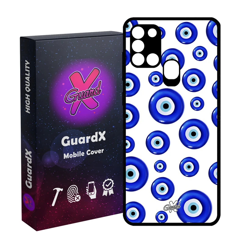 کاور گارد ایکس طرح چشم نظر مدل Glass10432 مناسب برای گوشی موبایل سامسونگ Galaxy A21s