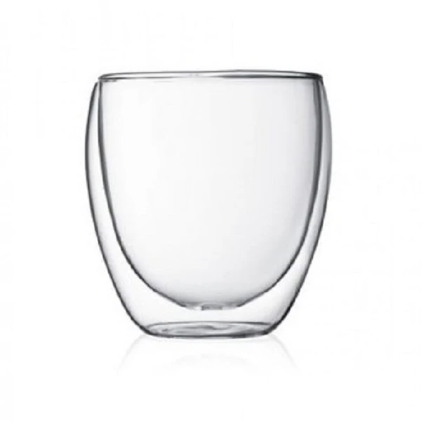 لیوان طرح دوجداره شیشه ای مدل 200cc کد 03