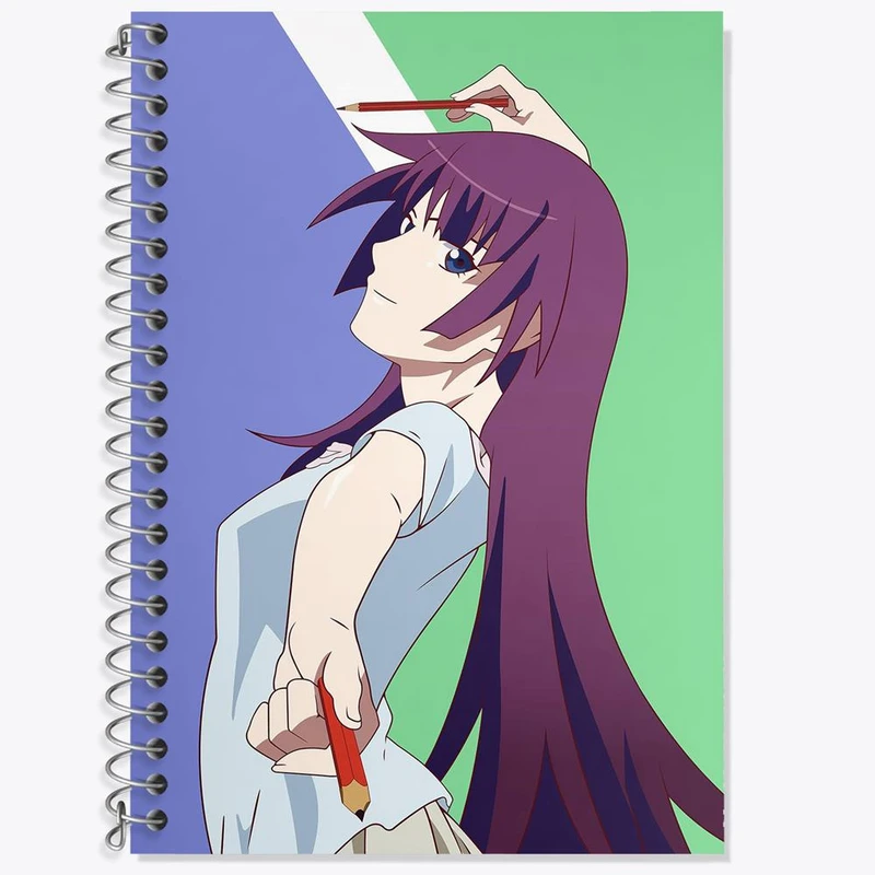 دفتر زبان 50 برگ خندالو مدل سه خط طرح سنجو گاهارا انیمه مونوگاتاری کد 16218