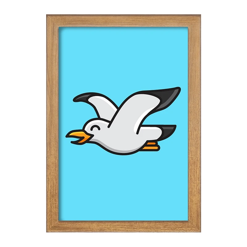 تابلو خندالو مدل حیوانات بامزه مرغ دریایی کد 28172