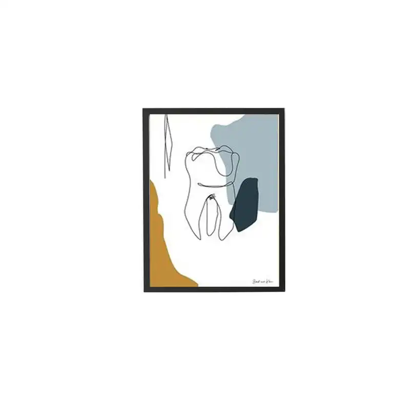 تابلو نقاشی اکریلیک طرح دندانپزشکی کد dec03 مجموعه 3 عددی