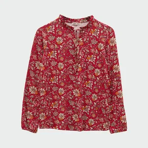 بلوز آستین بلند زنانه ال سی وایکیکی مدل یقه کراواتی