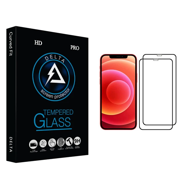 محافظ صفحه نمایش دلتا مدل Fit مناسب برای گوشی موبایل اپل iPhone 12 Pro Max بسته دو عددی