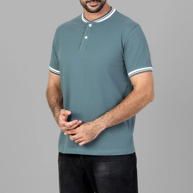 پولوشرت آستین کوتاه یقه گرد مردانه باینت مدل 817-1