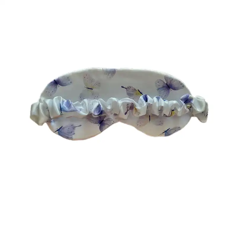 چشم بند خواب مدل ساتن ابریشم طرح پروانه