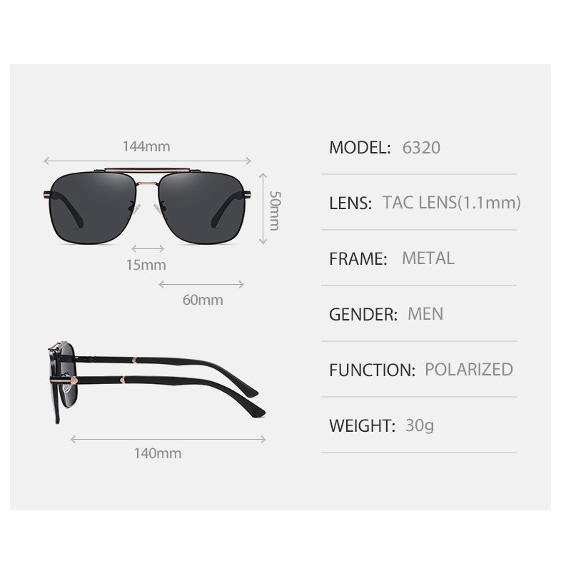 عینک آفتابی مردانه مدل 6320C84-P101 Polarized -  - 5