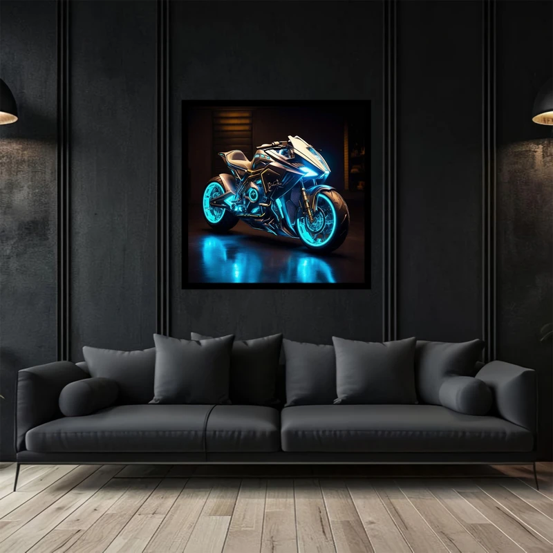 تابلو بکلیت طرح دیجیتال  مدرن موتورسیکلت مدل B-bu2747