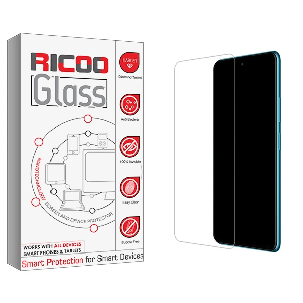 محافظ صفحه نمایش شیشه ای ریکو مدل Ricoo Glass MIX3 مناسب برای گوشی موبایل اوپو A32 \ A33 2020 \ A53 \ A53s \ A54 \ A55 4G