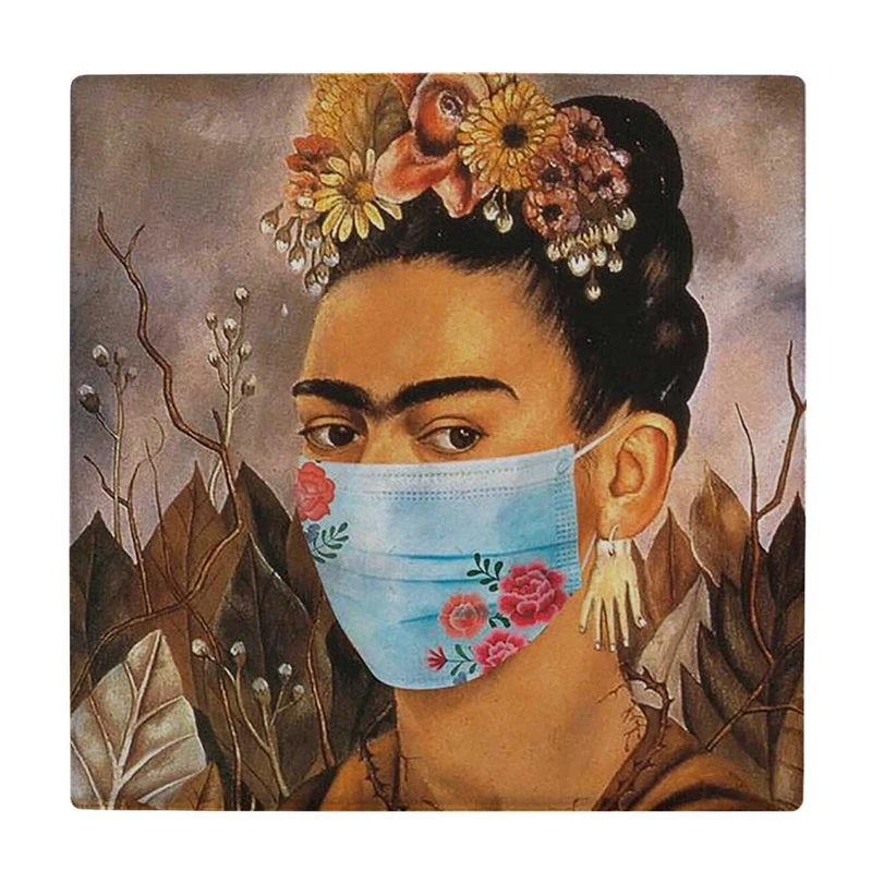  زیر لیوانی  طرح فریدا کالو و ماسک کد    5881544_4485