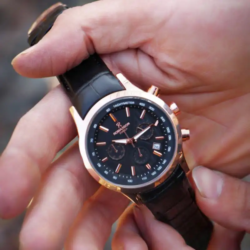 ساعت مچی عقربهای مردانه رومانسون مدل سه موتور فعال کرنوگراف کد 06