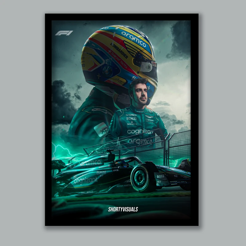 تابلو مدل فرمول یک فرناندو آلونسو Fernando Alonso کد LA-G10196