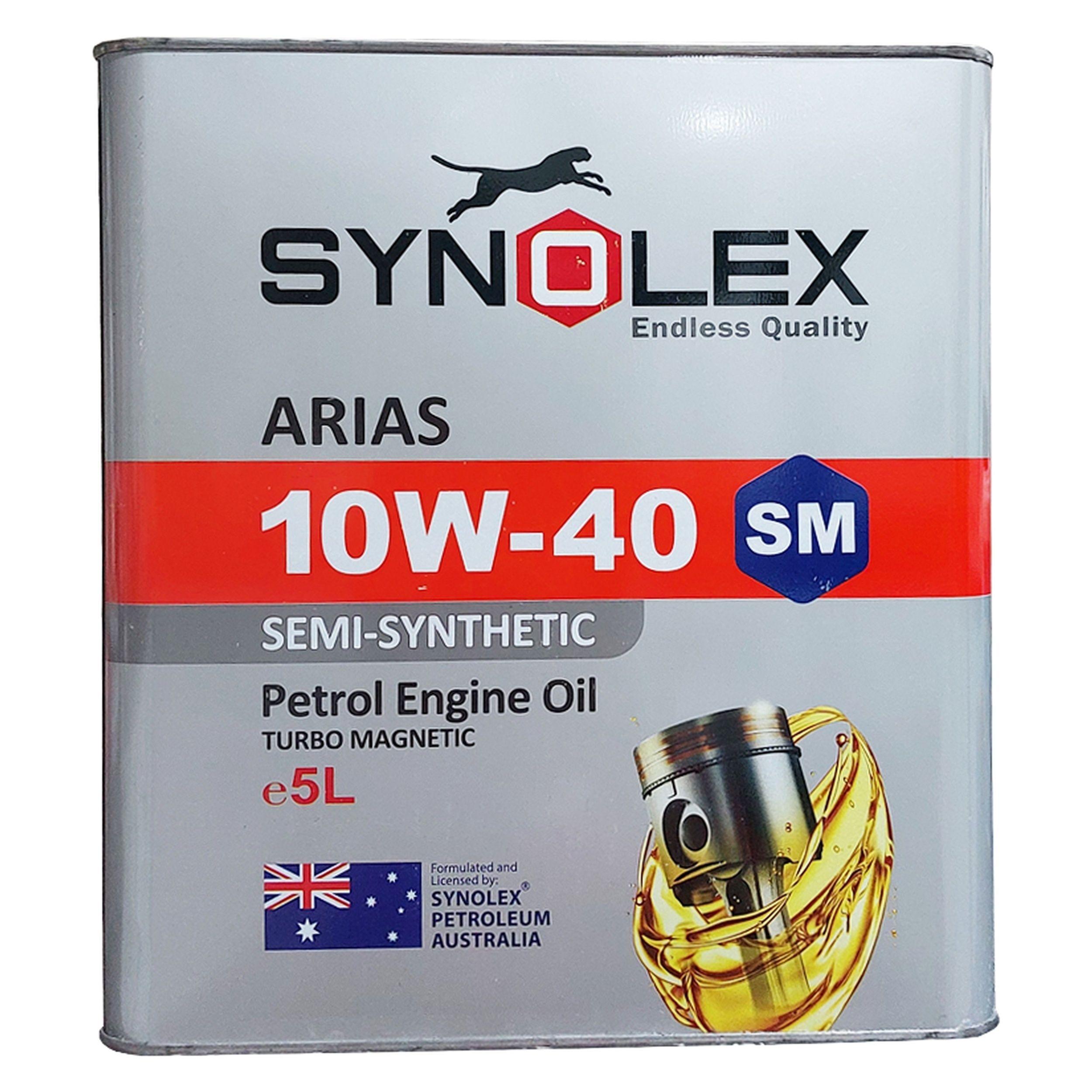 روغن موتور سینولکس مدل 10W-40 SM حجم 5 لیتر