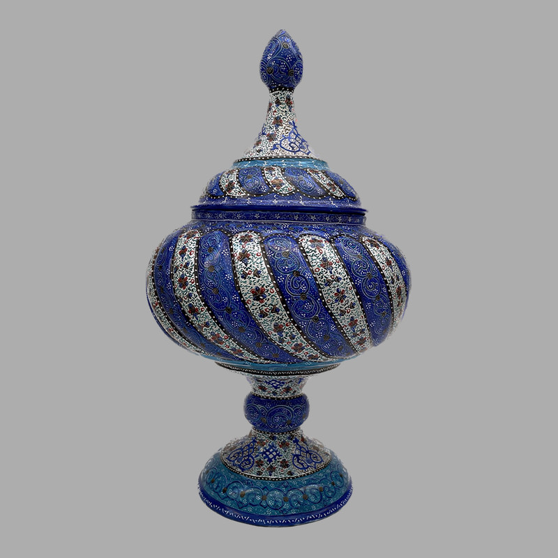  شکلات خوری میناکاری مدل پایه دار