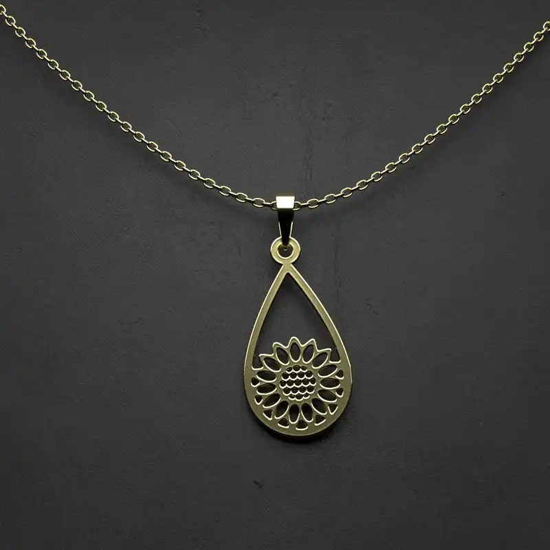 گردنبند طلا 18 عیار زنانه مدوپد مدل هندسی کد CA10372