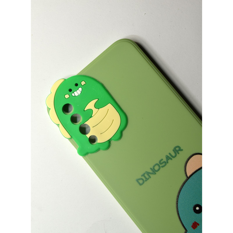 کاور طرح عروسکی مدل Dino مناسب برای گوشی موبایل سامسونگ Galaxy A50 / A50S / A30S به همراه پاپ سوکت 2