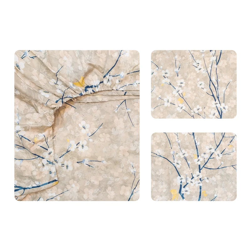 سرویس ملحفه آدنو مدل گندم کد IR157 دونفره 3 تکه